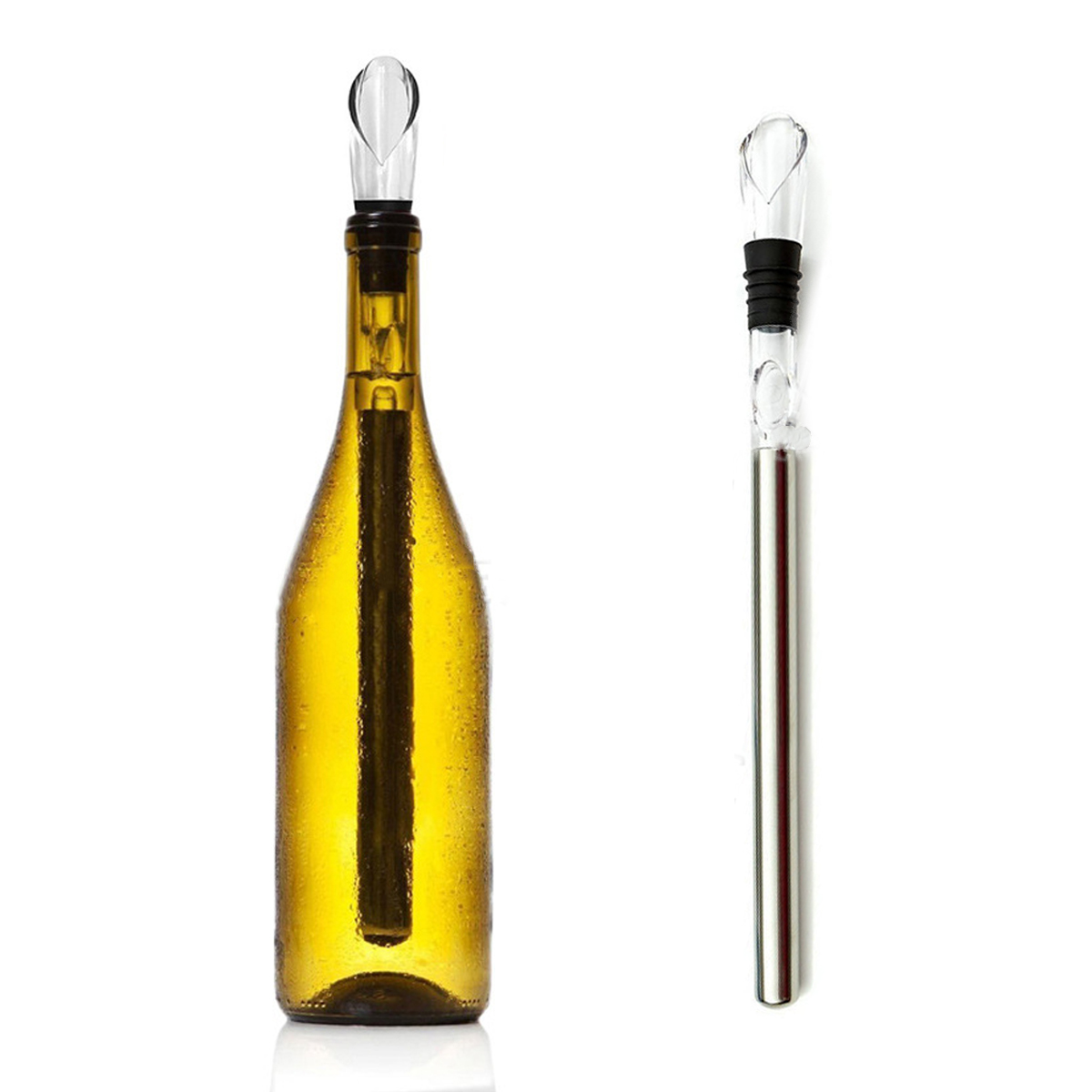 Stainless Steel Wine Pourer with Chill Rod